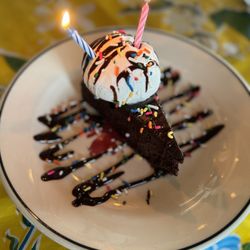 Lucille's Smokehouse Bar-B-Que - Birthday dessert