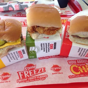 Krystal - three chicken sandwiches on a tray - Burgers Near Me - Warner Robins, Georgia Krystal - three chicken sandwiches on a tray - Burgers Near Me - Warner Robins, Georgia