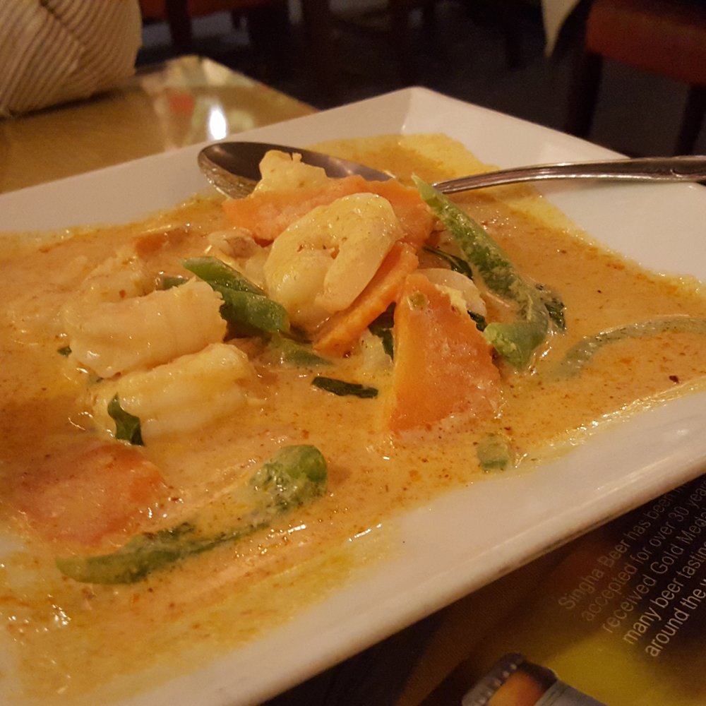 Bangkok West - Pa-nang curry with shrimp, medium spicy - Thai Near Me - Aptos, California Bangkok West - Pa-nang curry with shrimp, medium spicy - Thai Near Me - Aptos, California