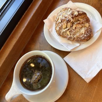 Temple Coffee - 16 oz. Drip Coffee and Almond Croissant - Coffee & Tea Near Me - Sacramento, California