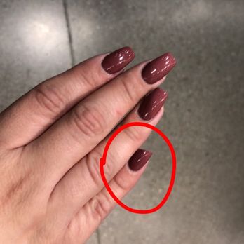 Pearl Nails - Photo taken 5 hours after nails. I was charged $28 when the advertisement on the wall said $24 for my shape. - Nail Salons Near Me - Rosemead, California Pearl Nails - Photo taken 5 hours after nails. I was charged $28 when the advertisement on the wall said $24 for my shape. - Nail Salons Near Me - Rosemead, California