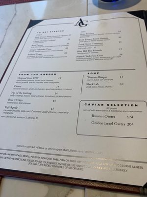 Menu photo 7 AG, Modern Bar and Steakhouse Atlanta, GA