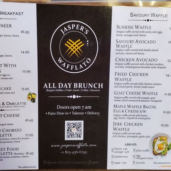 Jasper's Wafflato - Menu - Juice Bars & Smoothies Near Me - Jasper, Alberta