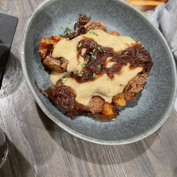 Young Hearts Distilling - Country fried beef steak hash - Bars Near Me - Raleigh, North Carolina
