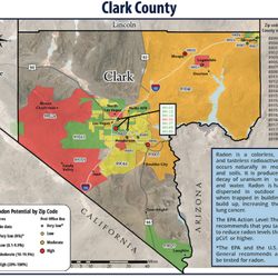 WDHI - 2023 Clark County, NV Radon testing Zip Code map.