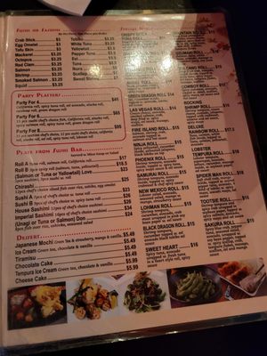 Menu photo 1 Sakura Las Cruces, NM Menu photo 1 Sakura Las Cruces, NM