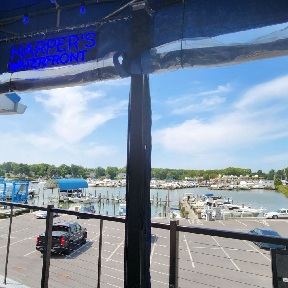 Harpers Waterfront - Marina view from outside bar deck - Seafood Near Me - Edgewater, Maryland