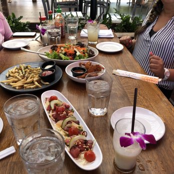 Aloha Mixed Plate - Appetizers - Poke of the Day, Pohole Salad, Furikake Garlic Fries, Coconut Prawns - Hawaiian Near Me - Lahaina, Hawaii Aloha Mixed Plate - Appetizers - Poke of the Day, Pohole Salad, Furikake Garlic Fries, Coconut Prawns - Hawaiian Near Me - Lahaina, Hawaii