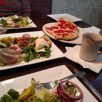 Anna's Pizza - a plate of salad and a plate of pizza - Pizza Near Me - Kilmarnock, Virginia Anna's Pizza - a plate of salad and a plate of pizza - Pizza Near Me - Kilmarnock, Virginia