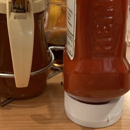 Flies on Ketchup bottle Flies on Ketchup bottle