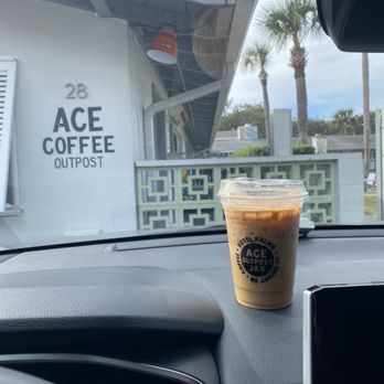 Ace Outpost Jacksonville - Autumn spice latte & outside - Coffee & Tea Near Me - Atlantic Beach, Florida