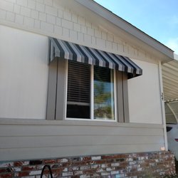 Window Awnings - Sunbrella canvas window awning