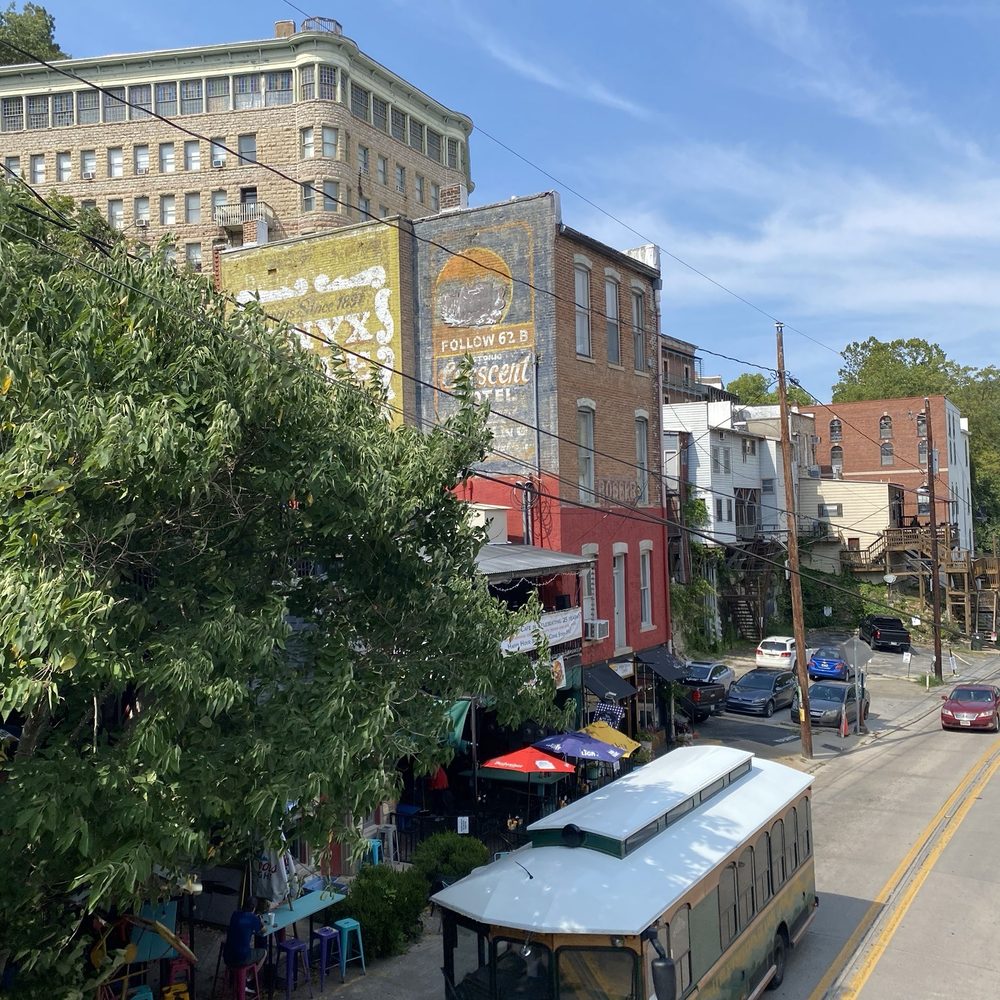New Delhi Cafe - A view of the restaurant from across the bridge - Indian Near Me - Eureka Springs, Arkansas