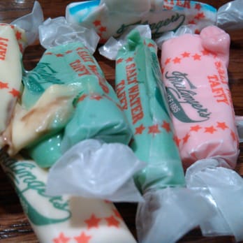 Marblehead Chowder House - The taffy in dessert menu jar stuck together. Oozing out the wrapper. Passing on dessert. - Seafood Near Me - Easton, Pennsylvania