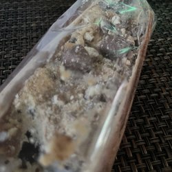 Little Caesars - Cookie dough brownie with Twix. What a disappointment. Another waste of money.