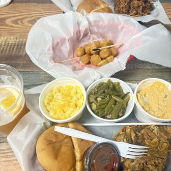 Bud's Tavern - Bbq Pulled Pork, Mac and Cheese, Homemade Green Beans, Potato Salad, Spicy Cheese Bites. - American Near Me - Louisville, Kentucky Bud's Tavern - Bbq Pulled Pork, Mac and Cheese, Homemade Green Beans, Potato Salad, Spicy Cheese Bites. - American Near Me - Louisville, Kentucky