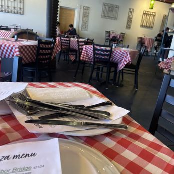 Mozzafiato - Dining area. Love the open rafter ceiling. - Pizza Near Me - Corpus Christi, Texas Mozzafiato - Dining area. Love the open rafter ceiling. - Pizza Near Me - Corpus Christi, Texas