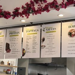 Build your own bowl menu