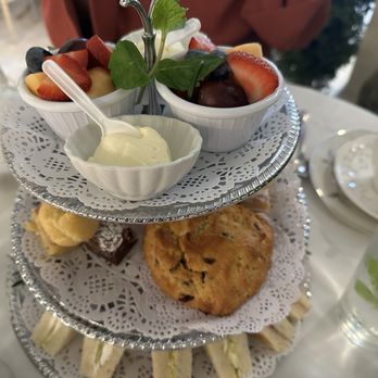 Tea Rose Garden - Sandwiches, scone and fresh fruit. - Tea Rooms Near Me - Pasadena, California Tea Rose Garden - Sandwiches, scone and fresh fruit. - Tea Rooms Near Me - Pasadena, California