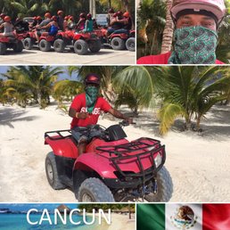 Ridding four wheelers. Ridding four wheelers.