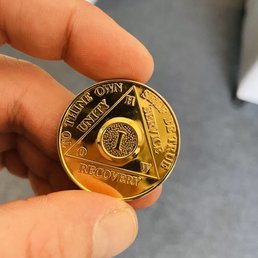 My 1 year sobriety coin :)