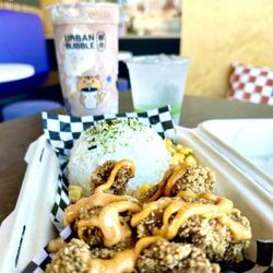 Urban Bubble - Basil chicken bowl with Milo Bubble