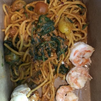 Bazille at Nordstrom - Shrimp chitarra pasta - New American Near Me - Austin, Texas