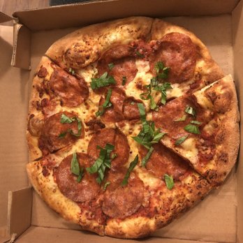 Pinthouse Pizza - Complete pepperoni and basil pizza! So good! - Pizza Near Me - Austin, Texas Pinthouse Pizza - Complete pepperoni and basil pizza! So good! - Pizza Near Me - Austin, Texas