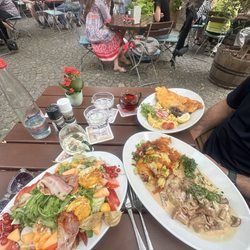 Weinstube Klösterle - Viennese schnitzel, homemade meatballs, and goat cheese salad!