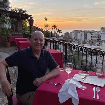 El Palomar de los Gonzalez - Lower Terrace at sunset. - Mexican Near Me - Puerto Vallarta, COL