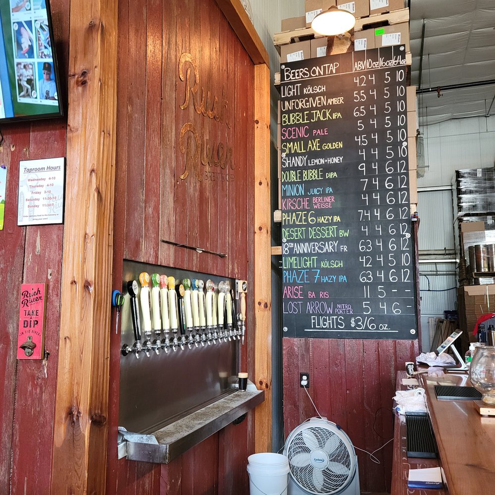 Rush River Brewing - a menu on the wall - Breweries Near Me - River Falls, Wisconsin Rush River Brewing - a menu on the wall - Breweries Near Me - River Falls, Wisconsin