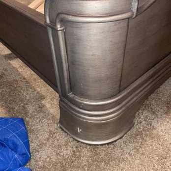 TierOne Movers - Chipped footboard from bed - Movers Near Me - San Diego, California TierOne Movers - Chipped footboard from bed - Movers Near Me - San Diego, California