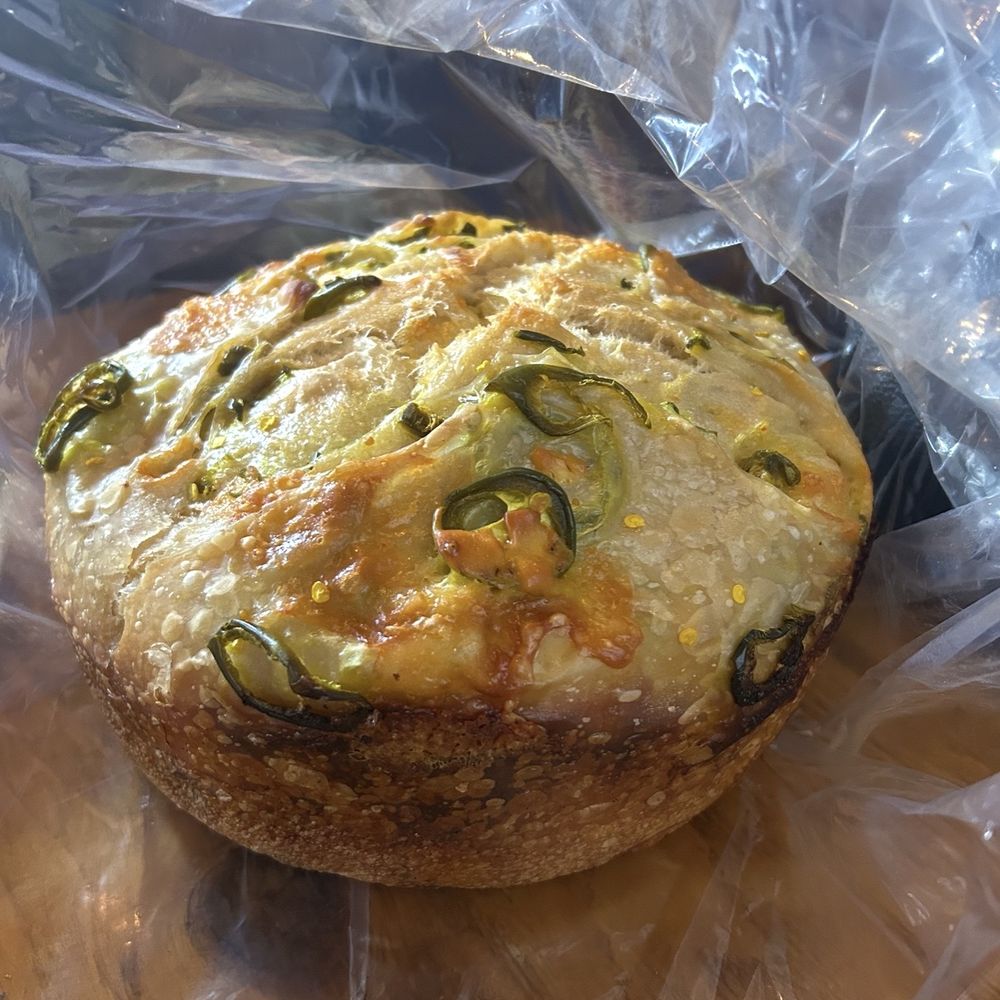 Sovereignty Ranch - Homemade jalapeño cheddar sourdough bread. This was HUGE! - Ranches Near Me - Center Point, Texas Sovereignty Ranch - Homemade jalapeño cheddar sourdough bread. This was HUGE! - Ranches Near Me - Center Point, Texas