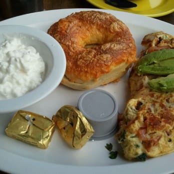 Fratelli Cafe - The Jackson's ($9.95) - Omelete style with cottage cheese + jalapeno cheese bagel - Coffee & Tea Near Me - Los Angeles, California Fratelli Cafe - The Jackson's ($9.95) - Omelete style with cottage cheese + jalapeno cheese bagel - Coffee & Tea Near Me - Los Angeles, California
