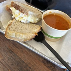 The Farmer's Cow - Ultimate grilled cheese and tomato bisque
