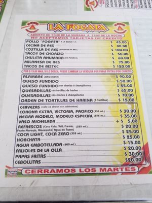 Menu photo 1 La Fogata Acapulco, GRO