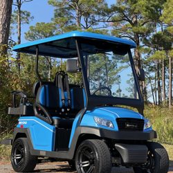 Beach Better - The perfect cart for that easy beach-life: an ocean blue Bintelli Beyond.  Choose four or six passenger, standard height or lifted!