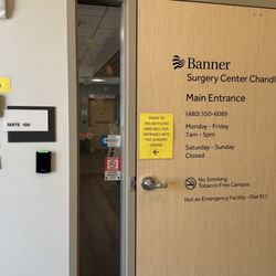 Banner Surgery Center Chandler - Hours Banner  Surgery Center, Chandler 09/26