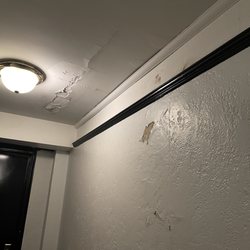 Flagg Court Realty Company - Water damage walls and ceiling -- never fixed/repaired.