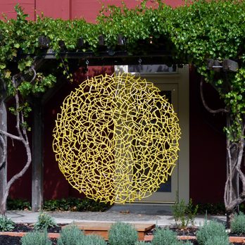 Sculpturesite Gallery - Colorful abstract sculpture along Arnold Drive, in front of the businesses of Jack London Village. - Art Galleries Near Me - Glen Ellen, California Sculpturesite Gallery - Colorful abstract sculpture along Arnold Drive, in front of the businesses of Jack London Village. - Art Galleries Near Me - Glen Ellen, California