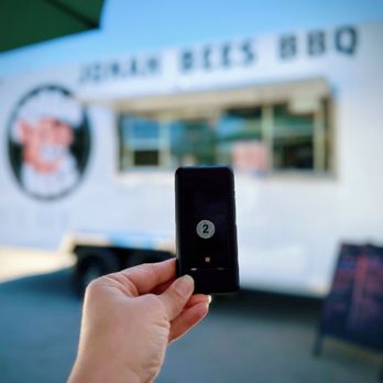 Jonah Bees BBQ - Place your order and they'll buzz you when it's ready! Convenient to let me walk around the market. - Food Trucks Near Me - Rialto , California