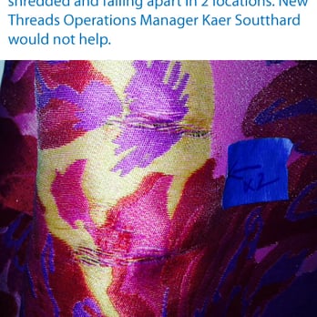 New Threads - $183 jacket from New Threads. The fabric is shredded and falling apart in 2 locations in the back after it was worn gently only 4 times. - Women's Clothing Near Me - Corte Madera, California