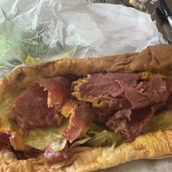 Firehouse Steak and Lemonade - Corn beef sub