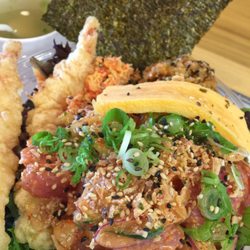 Poke Poku - Hawaiian Poke Bar - Medium bowl with ahi tuna and soft shell crab