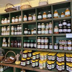 Murray Family Farms - Little Purple Barn - Huge array of jars ranging from honey to pickled vegetables and more