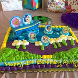 Winn Dixie - Bubble guppies! Happy Birthday is on the front so that the cake image stands out.