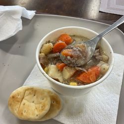 beef'D Sandwich Bar - This is the shepherds pie soup very hearty very stick to your ribs. Kind of soup.