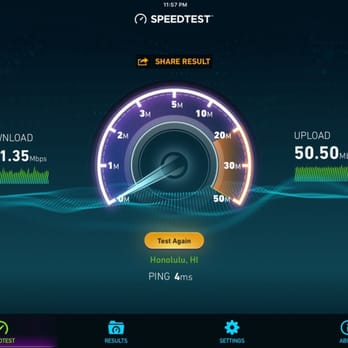 Hawaiian Telcom - Look at these crazy wifi speeds I'm getting with Hawaiian Tel. Amazing!!! I'm so glad I decided to cut the cord with Oceanic. - Internet Service Providers Near Me - Honolulu, Hawaii