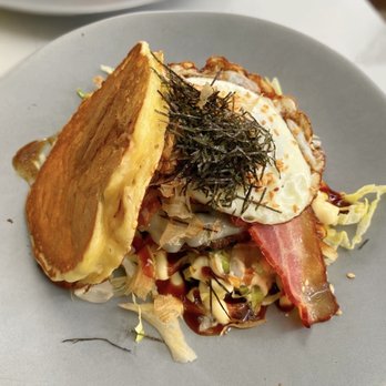 NextDoor Restaurant - Okonomiyaki Cheeseburger - Canadian (New) Near Me - Markham, Ontario NextDoor Restaurant - Okonomiyaki Cheeseburger - Canadian (New) Near Me - Markham, Ontario