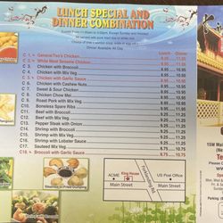 King House - Menu backside 8/2023